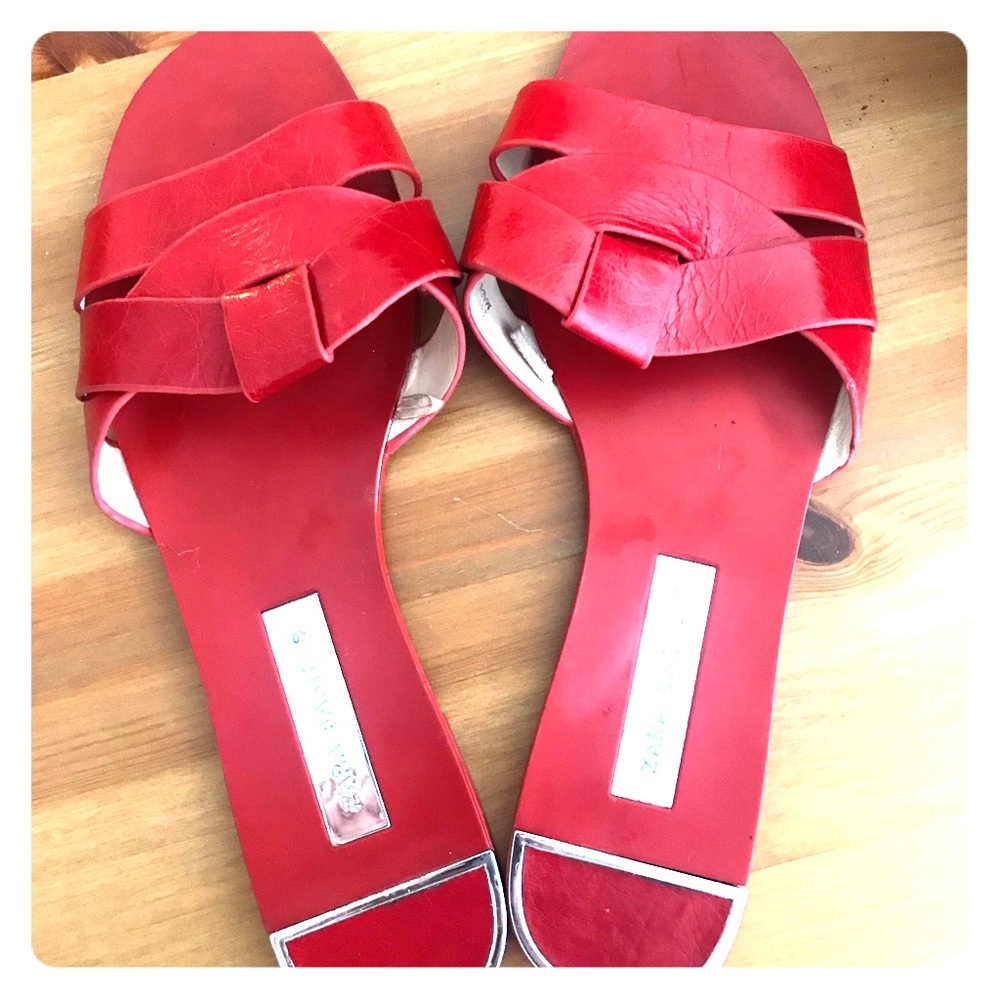 Zara Flat Leather Sandal